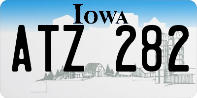 IA license plate ATZ282