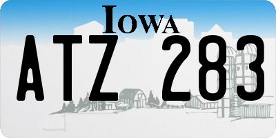 IA license plate ATZ283