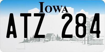 IA license plate ATZ284
