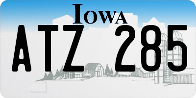 IA license plate ATZ285