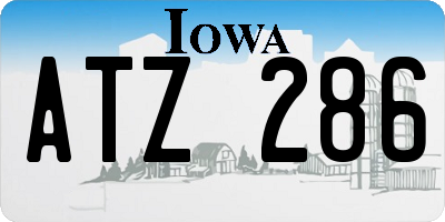 IA license plate ATZ286