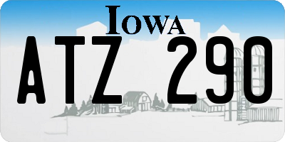 IA license plate ATZ290