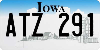 IA license plate ATZ291