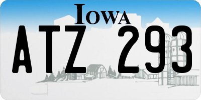IA license plate ATZ293