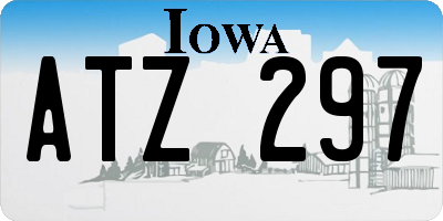 IA license plate ATZ297