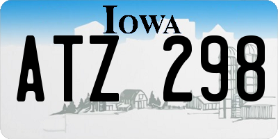 IA license plate ATZ298