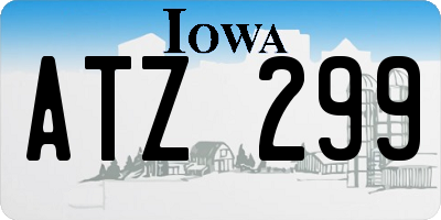 IA license plate ATZ299