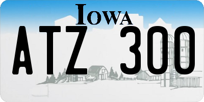 IA license plate ATZ300
