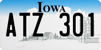 IA license plate ATZ301