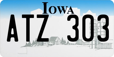 IA license plate ATZ303