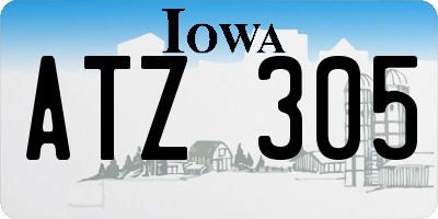 IA license plate ATZ305