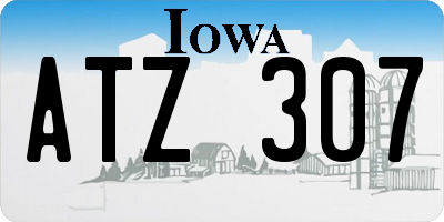 IA license plate ATZ307