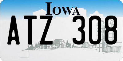 IA license plate ATZ308