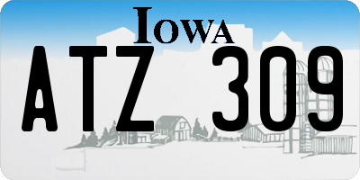IA license plate ATZ309