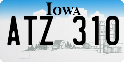 IA license plate ATZ310
