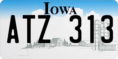 IA license plate ATZ313