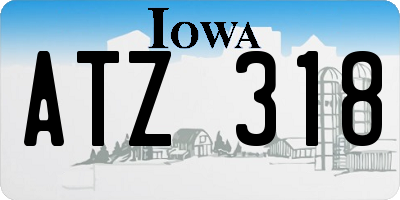 IA license plate ATZ318