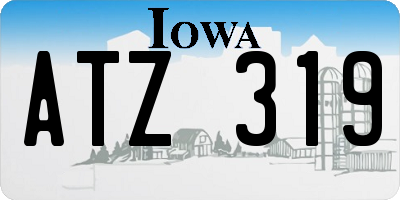 IA license plate ATZ319