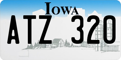 IA license plate ATZ320