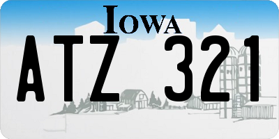 IA license plate ATZ321