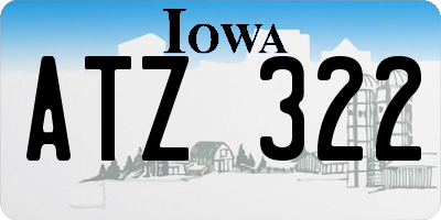 IA license plate ATZ322