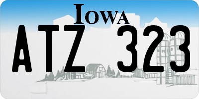 IA license plate ATZ323