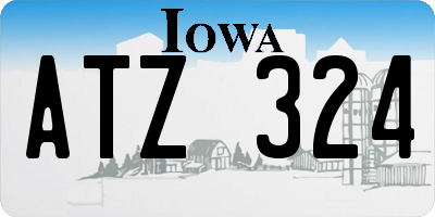 IA license plate ATZ324