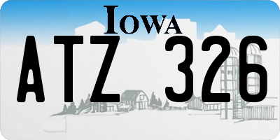 IA license plate ATZ326