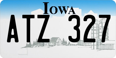 IA license plate ATZ327