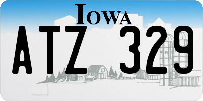 IA license plate ATZ329