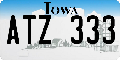 IA license plate ATZ333