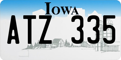 IA license plate ATZ335