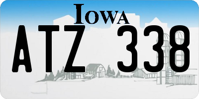 IA license plate ATZ338