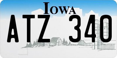IA license plate ATZ340