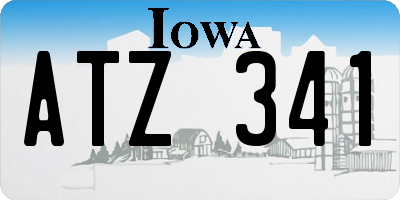 IA license plate ATZ341