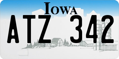 IA license plate ATZ342