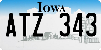 IA license plate ATZ343