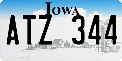 IA license plate ATZ344
