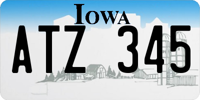 IA license plate ATZ345