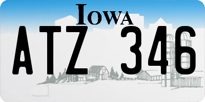 IA license plate ATZ346
