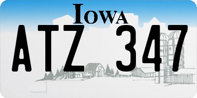 IA license plate ATZ347