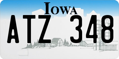 IA license plate ATZ348