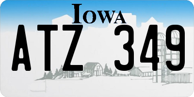 IA license plate ATZ349