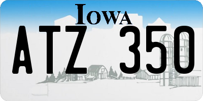 IA license plate ATZ350