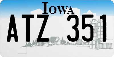 IA license plate ATZ351