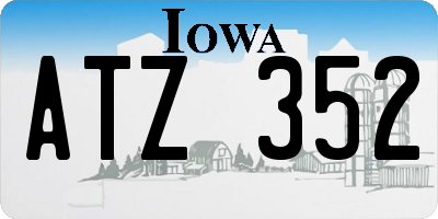 IA license plate ATZ352
