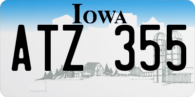 IA license plate ATZ355