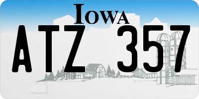 IA license plate ATZ357