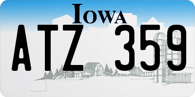 IA license plate ATZ359