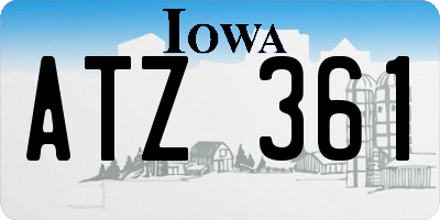 IA license plate ATZ361